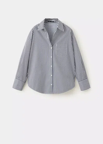 Mango Chemise Fontana In Bleu Marine