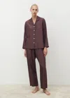 Mango Chemise Longue En Soie Mûre - Femme - S -  In Burgundy