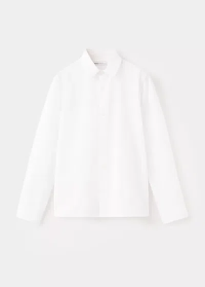 Mango Kids' Chemise Oxford En Coton In White