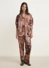 Mango Pyjama Shirt With Blurred Print Brown In Brown