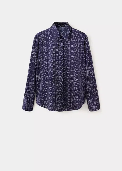 Mango Chemise Satinée Pois In Animal Print