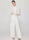 Mango Semi-sheer Textured Top In White