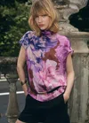 Mango Chemisier Fleurs Avec Foulard Violet - Femme - M -  In Purple