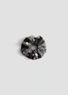 Mango Scrunchie With Embroidered Buttons In Grey