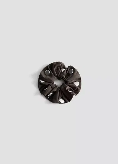 Mango Polka-dot Hair Tie In Chocolate
