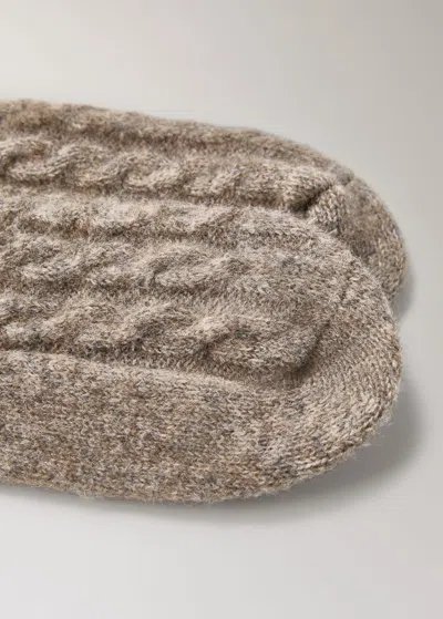 Mango Chunky-knitted Braided Socks Brown