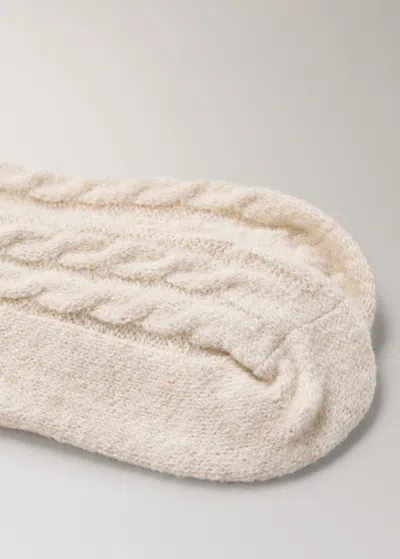 Mango Chunky-knitted Braided Socks Ecru