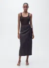Mango Chunky Rib-knit Top Chocolate