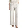Mango Cinto Belted Straight Leg Pants In Ecru