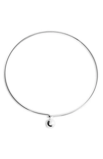 Mango Circular Collar Necklace In Silver