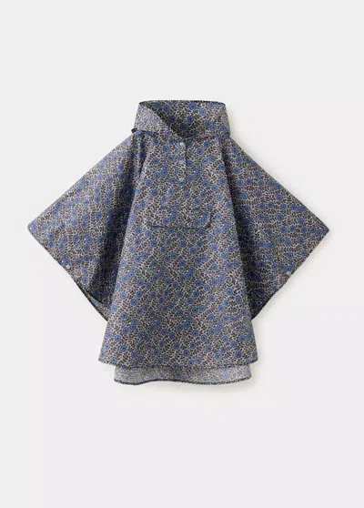 Mango Kids' Ciré Imprimé Floral In Chocolat
