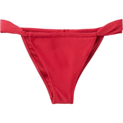 Mango Classic Bikini Bottoms In Red