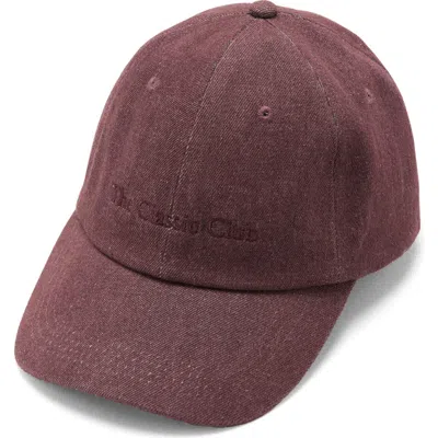 Mango Classic Club Baseball Cap In Maroon