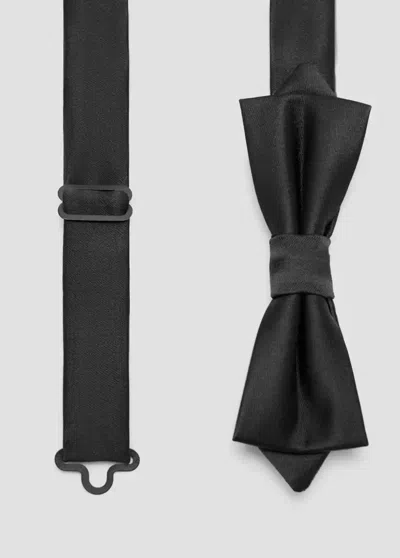 Mango Classic Diamond Bow Tie In Black