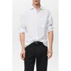Mango Classic Fit Linen & Cotton Button-up Shirt In White