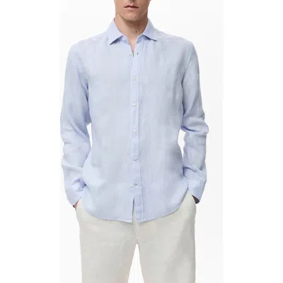 MANGO MANGO CLASSIC FIT LINEN BUTTON-UP SHIRT