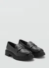 Mango Classic Loafers Black In Black