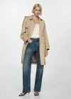 Mango Classic Trench Coat With Belt Beige In Beige