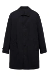 Mango Men's Quilted Water-repellent Trench Coat In Dark Navy