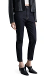 Mango Claudia Crop Slim Fit Jeans In Open Blue
