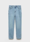 Mango Claudia Slim-fit Cropped Jeans Medium Blue In Medium Blue