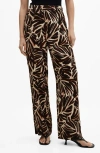 Mango Claudie Straight Leg Pants In Light Beige