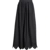 Mango Claus Eyelet Maxi Skirt In Black