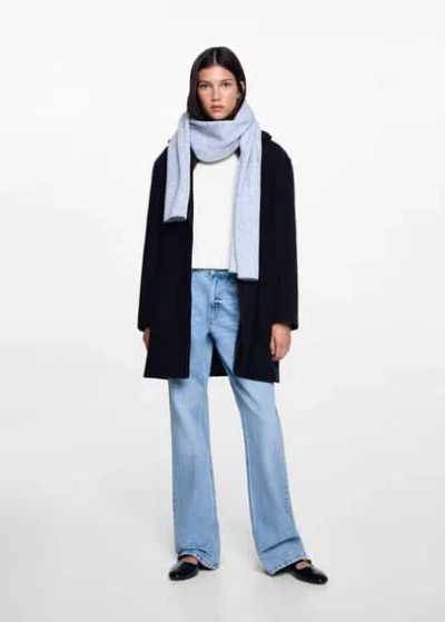 Mango Kids' Manteau In Bleu Marine Foncé