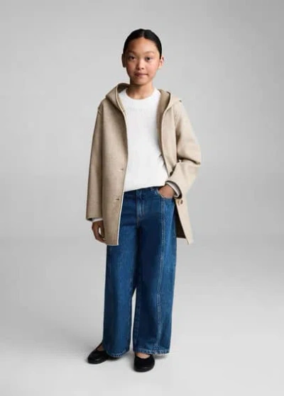 Mango Kids' Manteau In Beige