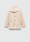 MANGO SHEEPSKIN-LINED SUEDE JACKET BEIGE