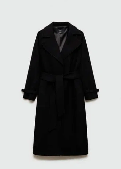 Mango Coat Black