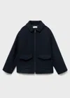 Mango Coat Navy In Blue