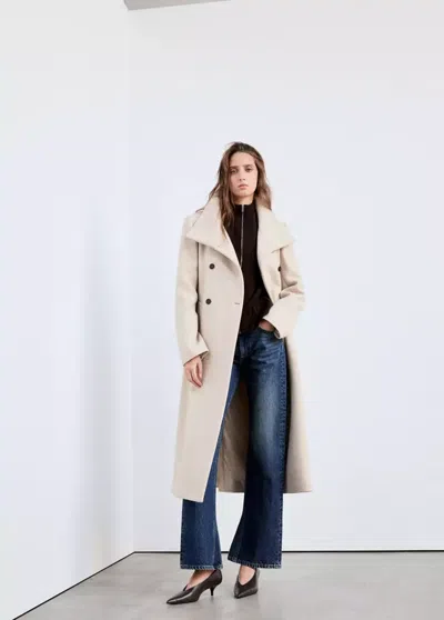 Mango Coat Sirenita In Gris Clair/pastel