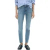 Mango Coated Low Rise Push-up Skinny Jeans In Medium Blue