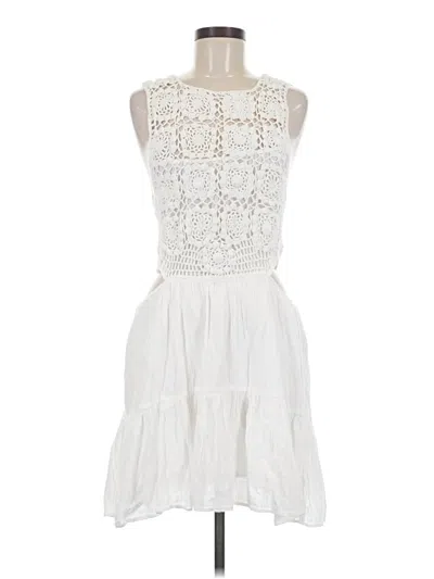 Pre-owned Mango Cocktail Dress In White