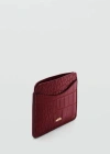 Mango Coco Leather Effect Card Holder Red