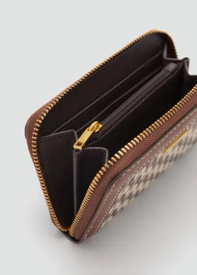 Mango Coin Purse With Printed Logo Leather