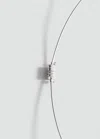 Mango Rigid Rectangular-bead Necklace Silver