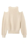 Mango Cold Shoulder Sweater In Neutral