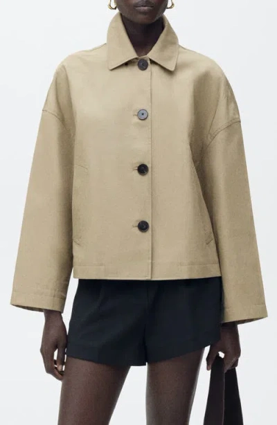 MANGO MANGO COLLARED COTTON JACKET