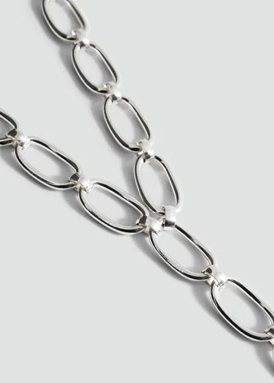 Mango Long Link-design Necklace Silver