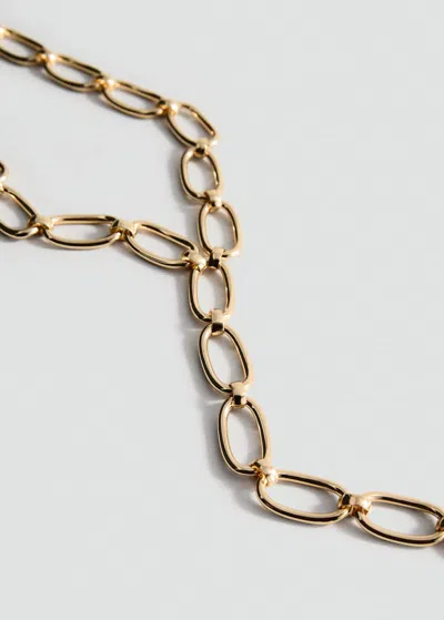 Mango Collier À Maillons Longs Or - Femme - Taille Unique -