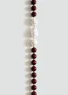 Mango Collier Boules Combinées Grenat - Femme - Taille Unique -