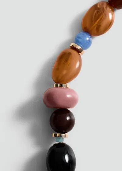 Mango Combined Ball Necklace Orange