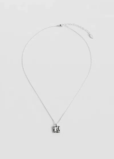 Mango Collier Chaîne Perle In Argent