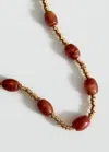 Mango Beaded Chain Necklace Gold