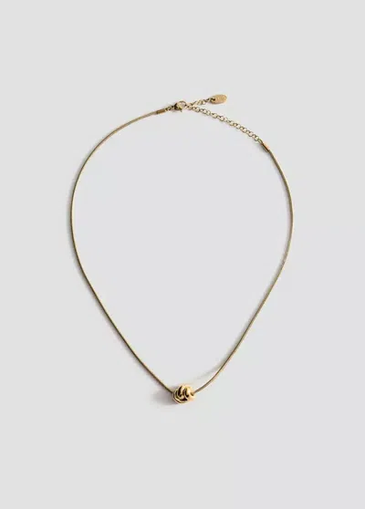 Mango Collier Détail Perle In Or