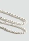Mango Collier Double Perle Blanc - Femme - Taille Unique -  In White