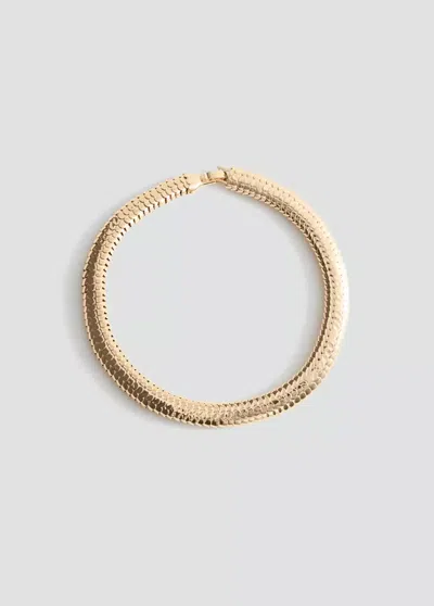 Mango Collier Effet Serpent In Or