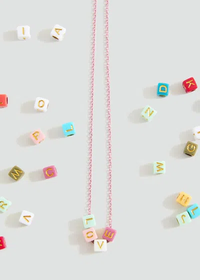 Mango Collier Perles Lettres Or - Enfants - Taille Unique -  Kids In Multi